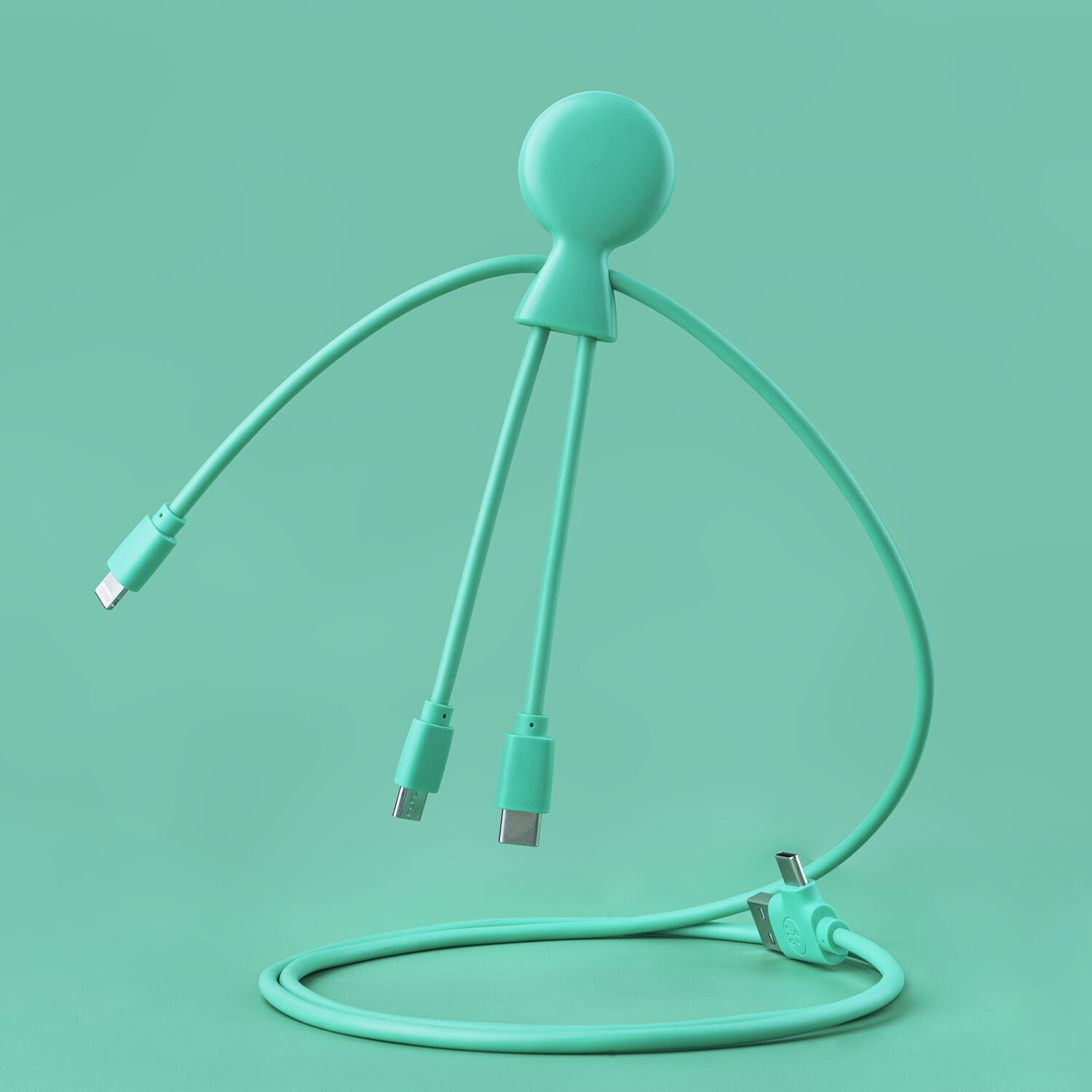 🔌 Mr Bio Blé Cavo multi-connettore LUNGO da 1 m - Menta 🔌