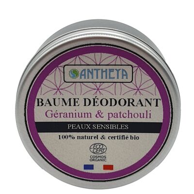 Solid magnesium deodorant - Geranium & patchouli - Sensitive skin