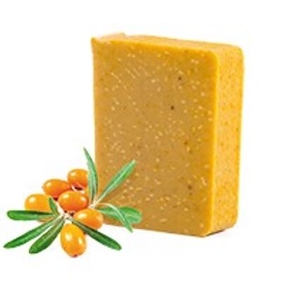Kalte Surgras-Seife mit Sanddorn & Urucum - Alle Hauttypen