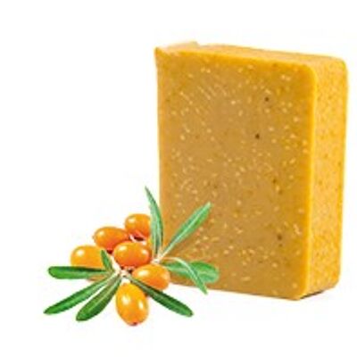Kalte Surgras-Seife mit Sanddorn & Urucum - Alle Hauttypen