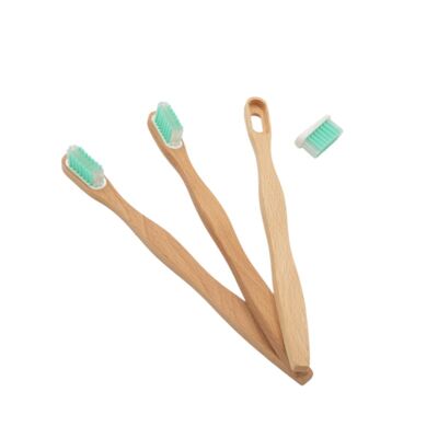 Wooden toothbrush | Removable head