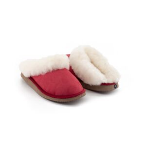 Women's Red Sheep Wool Mules