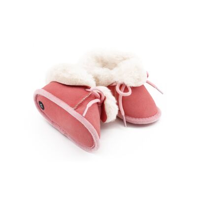 Baby pink sheepskin slippers