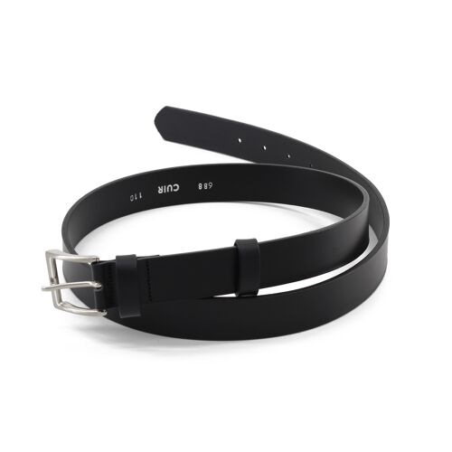 Black leather belt (30mm)