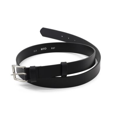 Cinturón de cuero negro (30mm)