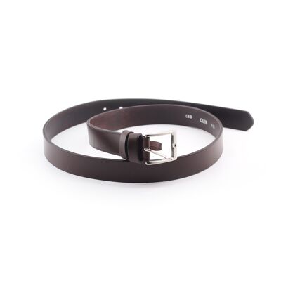 Cintura in pelle marrone 30mm