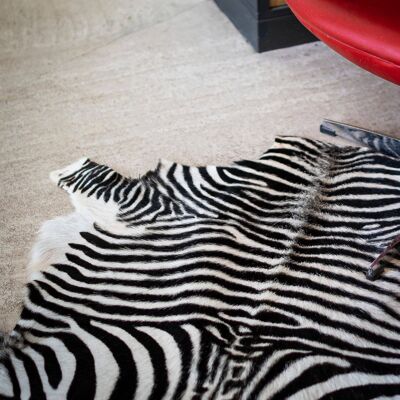 Pelle di capra stampa zebra con inchiostro naturale