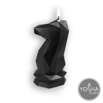Black Chess Cavalier Candle