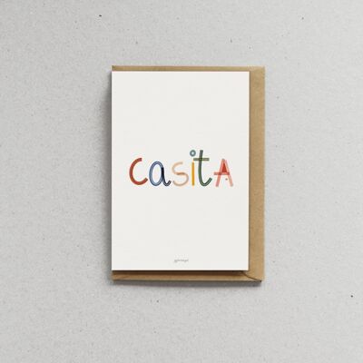 Tarjeta con sobre - casita