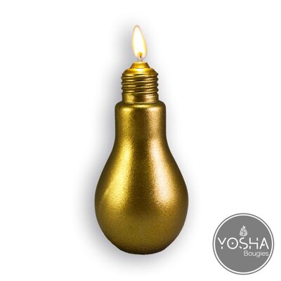 Golden bulb candle