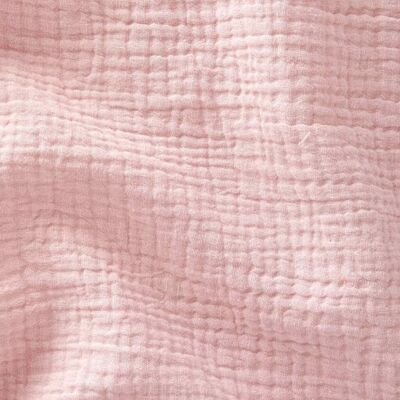 Double gauze birth bib - Petal pink