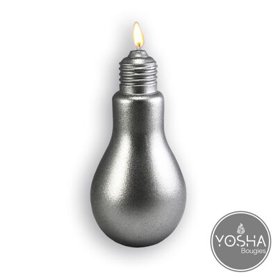 Silver bulb candle