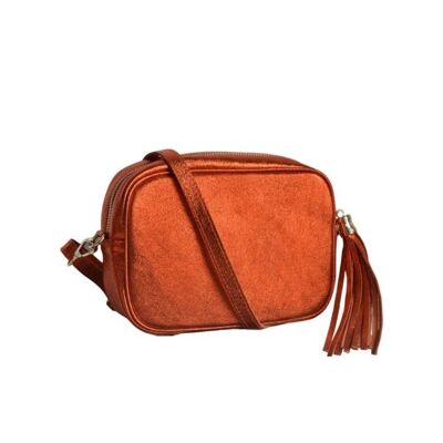 Siena crossbody bag in orange leather