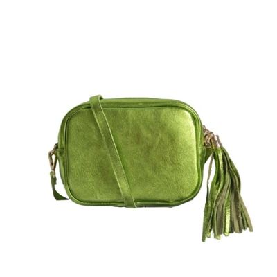 Siena crossbody bag in green leather