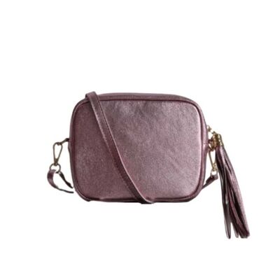 Siena crossbody bag in pink leather