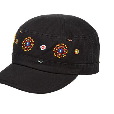 Massai Beads Stars Army Cap schwarz