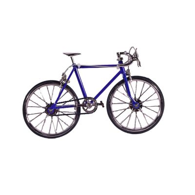 Modelo a escala de bicicleta de fundición a presión de metal azul