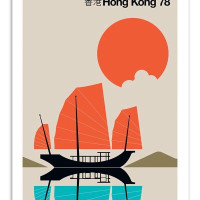 Kunstplakat - Hongkong 78 - Bo Lundberg W17691-A3