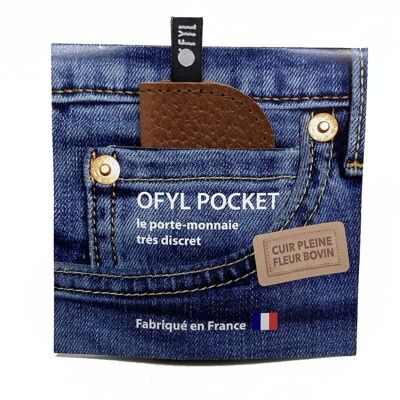 Ofyl Pocket-Geldbörse aus genarbtem Kamelleder