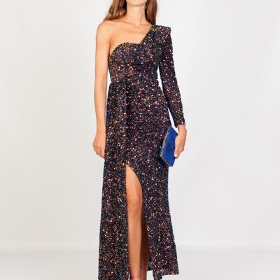 ROBE NOIRE A SEQUINS