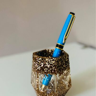 Pot à stylos - Paillettes dorées
