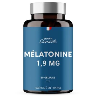 MELATONIN 1,9 MG | Einschlafen, Schlafen, Jetlag | Nahrungsergänzungsmittel zum Schlafen | 60 Nächte Schlaf | Hergestellt in Frankreich