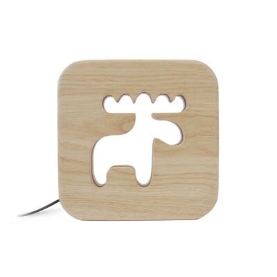 Veilleuse en bois kids Caribou - Blumen