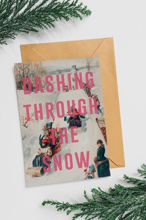 Dashing Through The Snow - Christmas Card