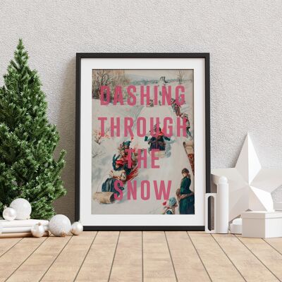 Dashing attraverso la neve - stampa A4