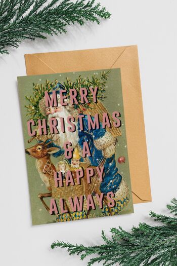 Joyeux Noël et un joyeux toujours - Carte de Noël