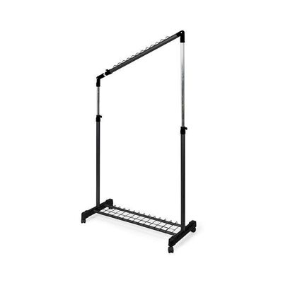Black inclined clothes rack