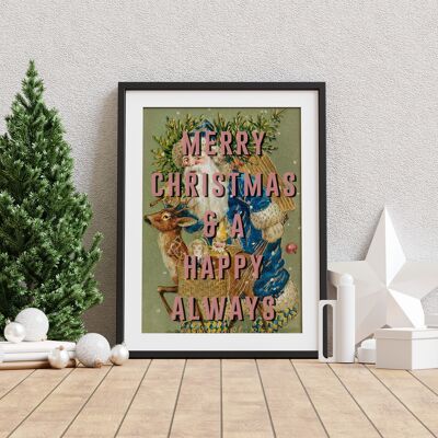 Merry Christmas & A Happy Always - A4 Print