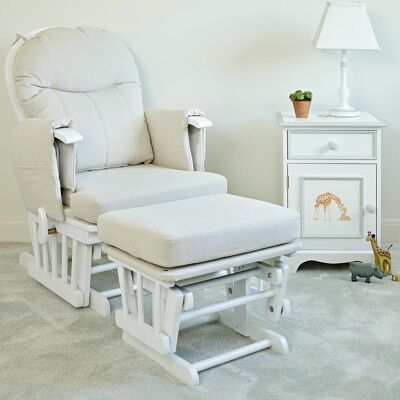Henley Nursing Chair & Stool Set - Yes I would like the Henley Footstool - Soft Jute