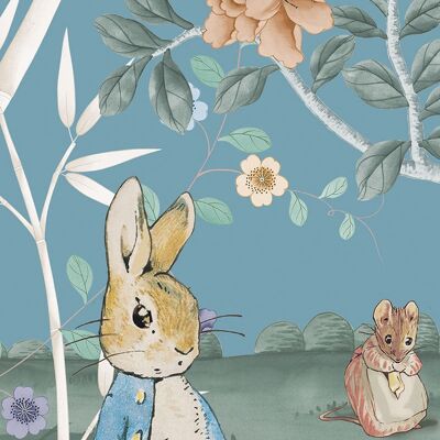 Peter Rabbit™ Wallpaper - 300 cm - Hill Top Blue