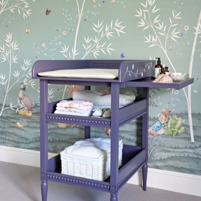 Walton Changing Table - Shadow Purple with artwork