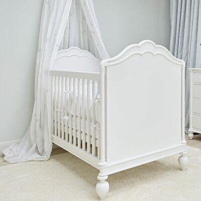 Regency Nursery Set - No Artwork - Antique White - Geovital Cotbed Mattress