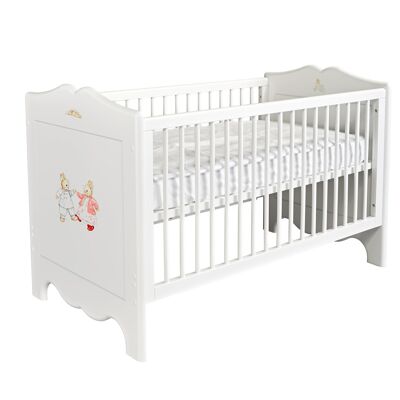 Dragons Nursery Set - Designer Bunnies - Briar Pink - Twist Cotbed Natural Mattress (£199)