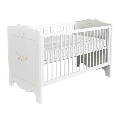 Dragons Nursery Set - Linen Blossom - Soft Jute - Twist Cotbed Natural Mattress (£199)