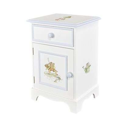 Bedside Cupboard - Beatrix Potter - Blissful Blue Trim / Right Hinge