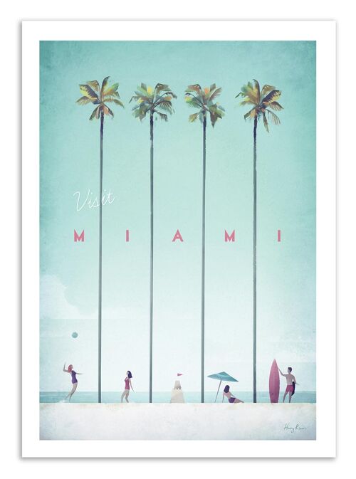 Art-Poster - Visit Miami - Henry Rivers W17762
