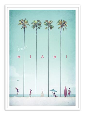 Art-Poster - Visit Miami - Henry Rivers W17762 2