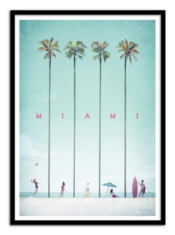 Art-Poster - Visit Miami - Henry Rivers W17762 3