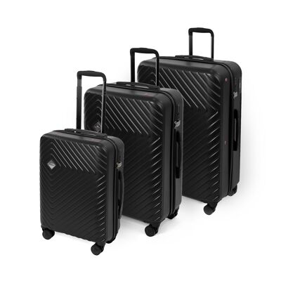 Set de 3 maletas Cosmos Black, tallas S+L+XL, RAN10236