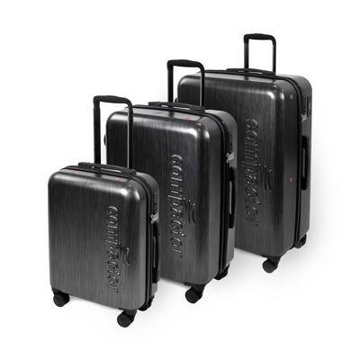 Set di 3 valigie Graphite Dark Grey, taglie S + L + XL, RAN10238