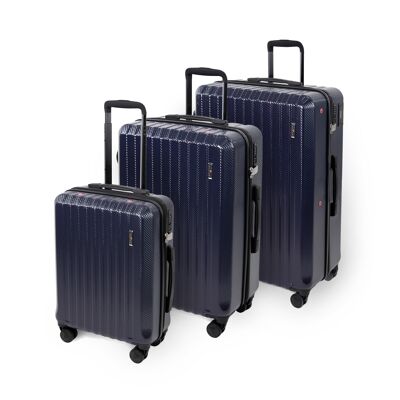 Lot de 3 valises Terra , tailles S + L + XL, Blue, RAN10239