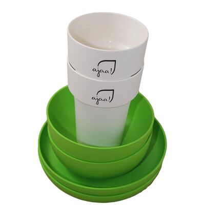 Sustainable tableware set 6 pieces