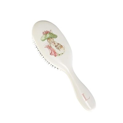 Large Hairbrush - Beatrix Potter Benjamin Bunny - Dragons Pink Initial