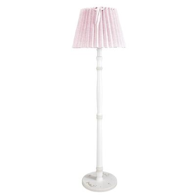Floor Standing Lamp Base - Linen Blossom - Soft Jute Trim