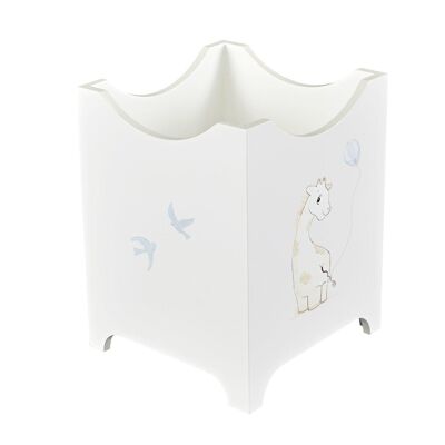 Waste Bin - Playful Elephants - Soft Jute Trim