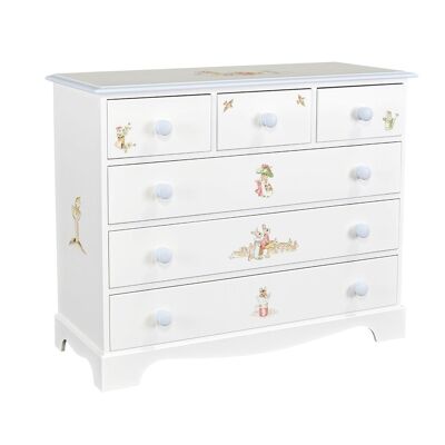 Extra Large Chest of Drawers - Beatrix Potter - Blissful Blue Trim